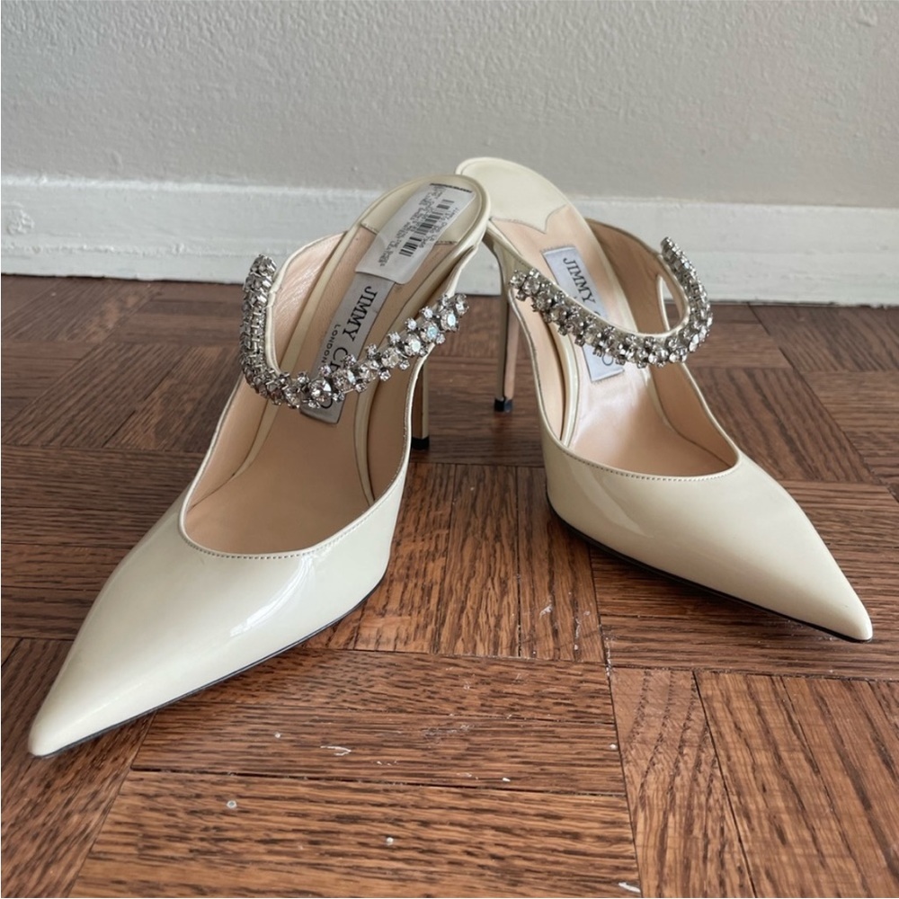 Jimmy choo shoes heels bing 100 mules crystal strap